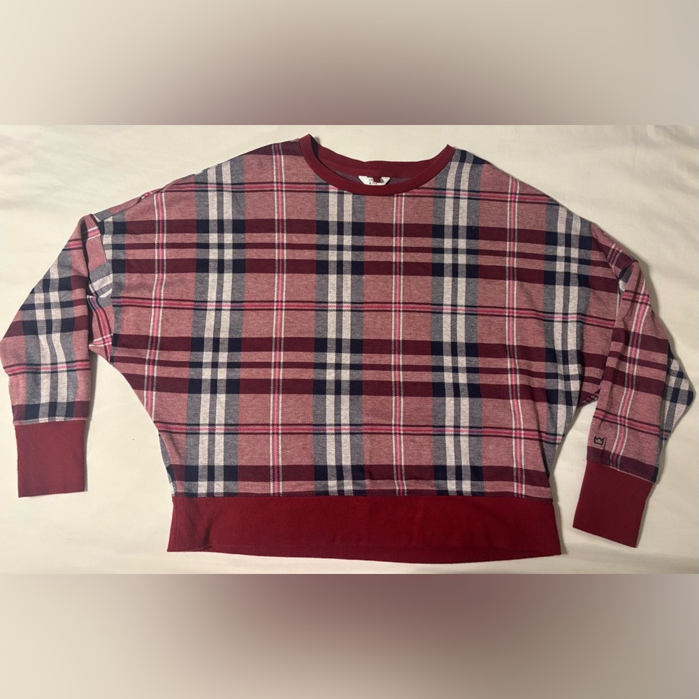 Crown & Ivy Red and Blue Plaid Top